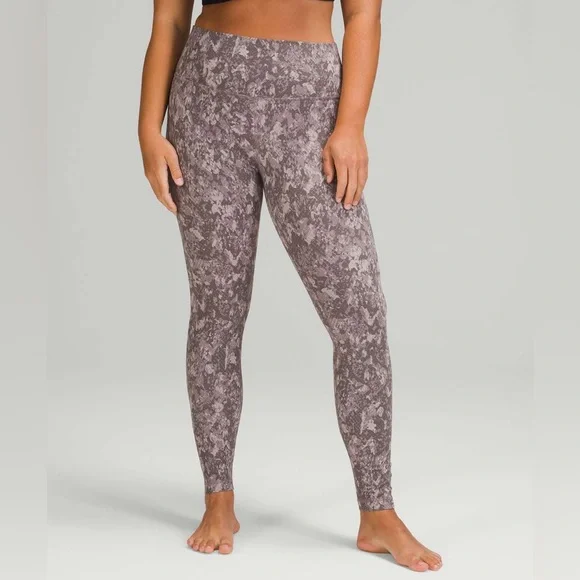 Lululemon Align High-Rise Legging Pant 28" Grey Camo Sz8 - Picture 1 of 6